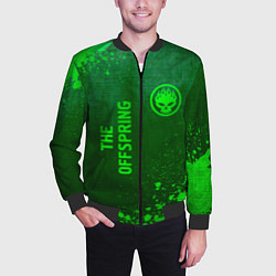 Бомбер мужской The Offspring - green gradient вертикально, цвет: 3D-черный — фото 2