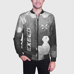 Бомбер мужской Exeed - grey gradient вертикально, цвет: 3D-черный — фото 2