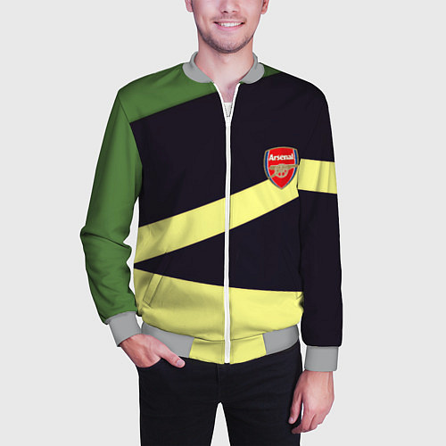 Мужской бомбер Arsenal geometry / 3D-Меланж – фото 3