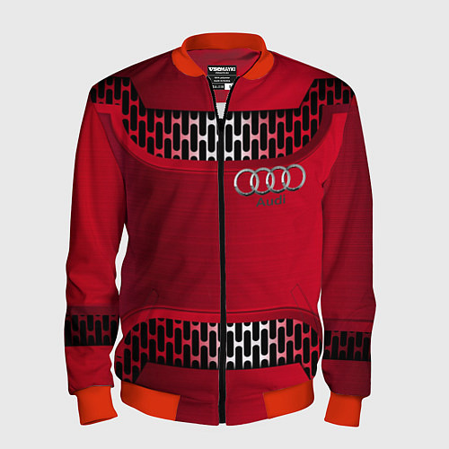Мужской бомбер Audi metal steel / 3D-Красный – фото 1
