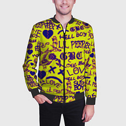 Бомбер мужской Lil peep rap pattern, цвет: 3D-черный — фото 2