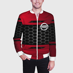 Бомбер мужской Nissan auto steel, цвет: 3D-белый — фото 2