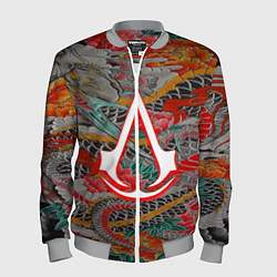 Бомбер мужской Assassins Creed shadows japan, цвет: 3D-меланж