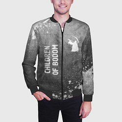 Бомбер мужской Children of Bodom - grey gradient вертикально, цвет: 3D-черный — фото 2
