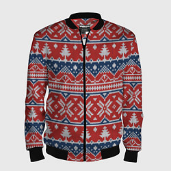 Мужской бомбер New year pattern