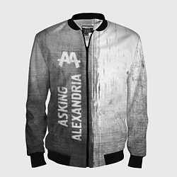 Бомбер мужской Asking Alexandria - grey gradient по-вертикали, цвет: 3D-черный
