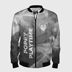 Бомбер мужской Poppy Playtime - grey gradient вертикально, цвет: 3D-черный