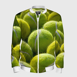 Бомбер мужской Теннисные мячи, цвет: 3D-белый