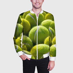 Бомбер мужской Теннисные мячи, цвет: 3D-белый — фото 2