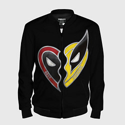 Бомбер мужской Deadpool and Wolverine best friends, цвет: 3D-черный