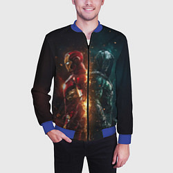 Бомбер мужской Железный Человек - Доктор Дум, цвет: 3D-синий — фото 2