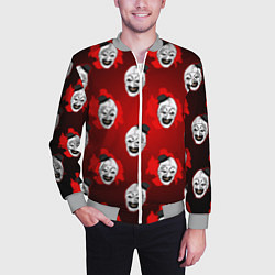 Бомбер мужской Funny clown Art in blood, цвет: 3D-меланж — фото 2