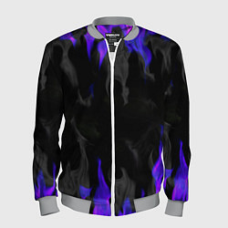 Бомбер мужской Неоновый огонь и дым, цвет: 3D-меланж