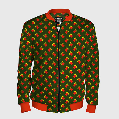 Мужской бомбер Звонкие колокольчики / 3D-Красный – фото 1