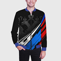 Бомбер мужской Россия - абстракция, цвет: 3D-синий — фото 2