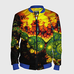 Бомбер мужской Абстракция осколки, цвет: 3D-синий