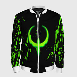 Бомбер мужской Quake брызги кислотных красок, цвет: 3D-белый