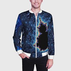 Бомбер мужской Психоделика абстракця, цвет: 3D-белый — фото 2
