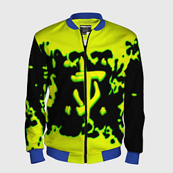 Бомбер мужской Doom кислотное лого краски, цвет: 3D-синий