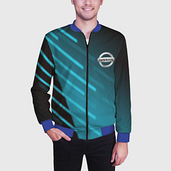 Бомбер мужской Nissan geometry sport, цвет: 3D-синий — фото 2