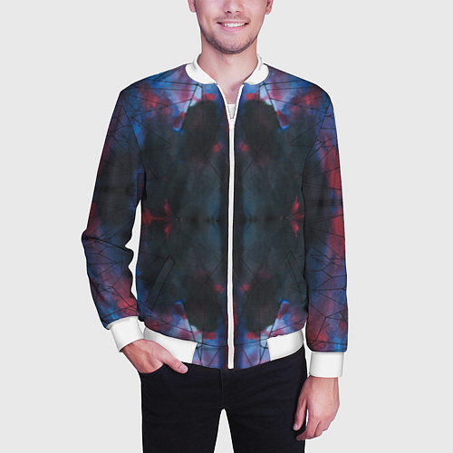 Мужской бомбер Космическая паутина / 3D-Белый – фото 3