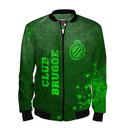 Мужской бомбер Club Brugge - green gradient вертикально