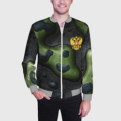 Бомбер мужской Объемный абстрактный камуфляж, цвет: 3D-меланж — фото 2