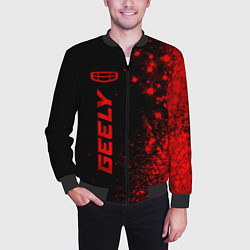 Бомбер мужской Geely - red gradient по-вертикали, цвет: 3D-черный — фото 2