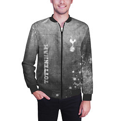 Бомбер мужской Tottenham - grey gradient вертикально, цвет: 3D-черный — фото 2