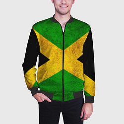 Бомбер мужской Jamaica flag, цвет: 3D-черный — фото 2
