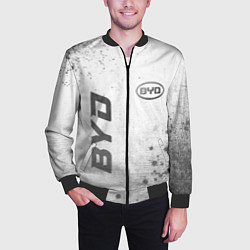 Бомбер мужской BYD - white gradient вертикально, цвет: 3D-черный — фото 2