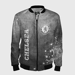 Бомбер мужской Chelsea - grey gradient вертикально, цвет: 3D-черный