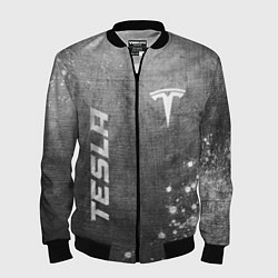 Бомбер мужской Tesla - grey gradient вертикально, цвет: 3D-черный
