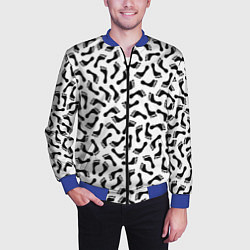 Бомбер мужской Следы, цвет: 3D-синий — фото 2