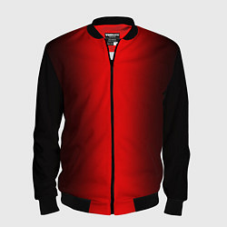 Бомбер мужской Чёрно-красный градиент по центру, цвет: 3D-черный