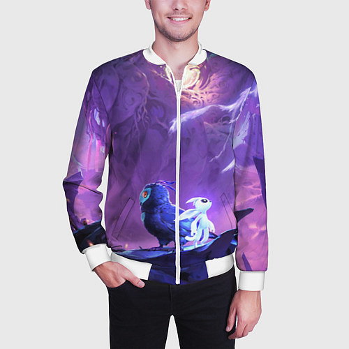 Мужской бомбер Ori and the Will of the Wisps / 3D-Белый – фото 3