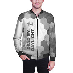 Бомбер мужской Dead by Daylight - white gradient по-вертикали, цвет: 3D-черный — фото 2
