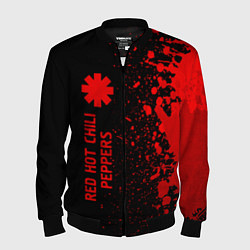 Бомбер мужской Red Hot Chili Peppers - red gradient по-вертикали, цвет: 3D-черный