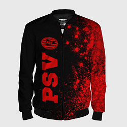 Бомбер мужской PSV - red gradient по-вертикали, цвет: 3D-черный