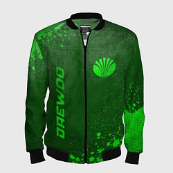 Бомбер мужской Daewoo - green gradient вертикально, цвет: 3D-черный