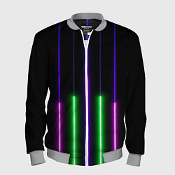 Бомбер мужской Color Purple green pink, цвет: 3D-меланж