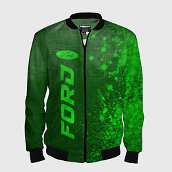 Бомбер мужской Ford - green gradient по-вертикали, цвет: 3D-черный