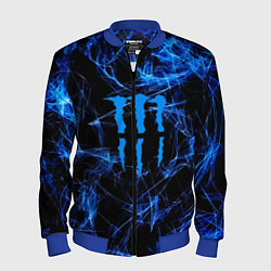 Бомбер мужской Monster energy искры дымы, цвет: 3D-синий