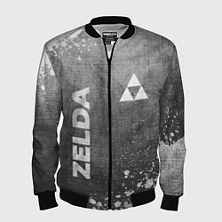 Бомбер мужской Zelda - grey gradient вертикально, цвет: 3D-черный