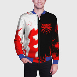 Бомбер мужской Ведьмак огненный, цвет: 3D-синий — фото 2