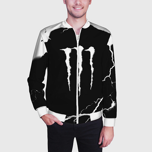 Мужской бомбер Monster energy storm energy / 3D-Белый – фото 3