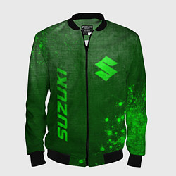 Бомбер мужской Suzuki - green gradient вертикально, цвет: 3D-черный