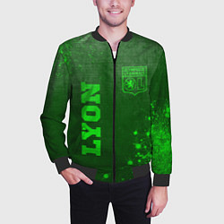 Бомбер мужской Lyon - green gradient вертикально, цвет: 3D-черный — фото 2