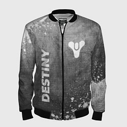 Бомбер мужской Destiny - grey gradient вертикально, цвет: 3D-черный