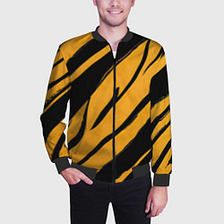 Бомбер мужской Тигровый раскрас, цвет: 3D-черный — фото 2